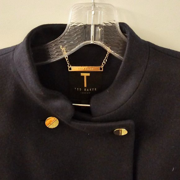 Ted Baker 100% Wool Coat - Ted Size 4 - US 8 10 - Picture 4 of 11